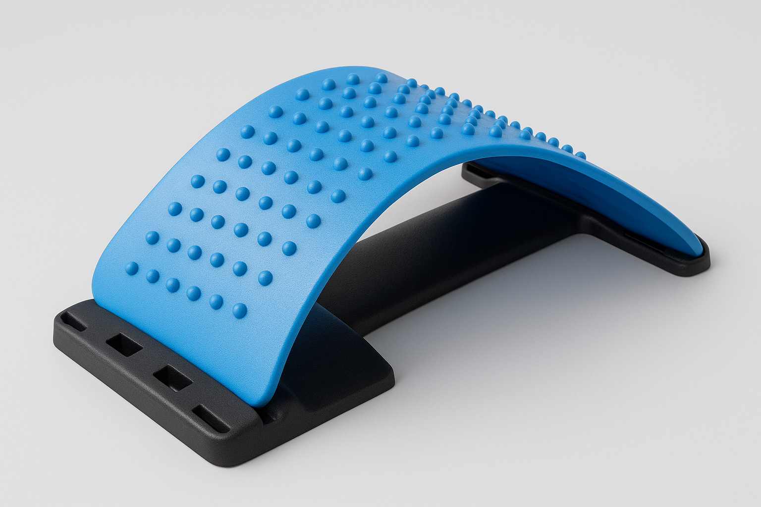 Multi-Level Back Stretcher Posture Corrector Device for Back Pain Relief with Back Support Mate Magic Back Stretching Massage (Blue)